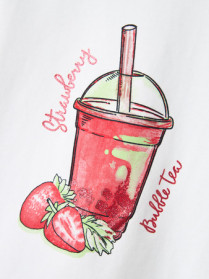 NAME IT T-shirt Foji Strawberry Bright White
